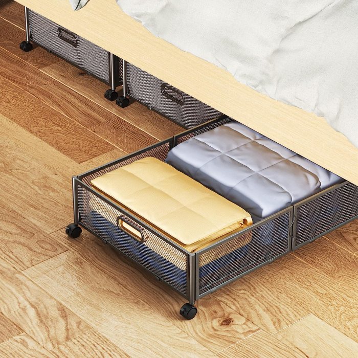 Under Bed Storage with Wheels, 2 Pack Under Bed Storage Containers ... Under Bed Storage with Wheels, 2 Pack Under Bed Storage Containers ...