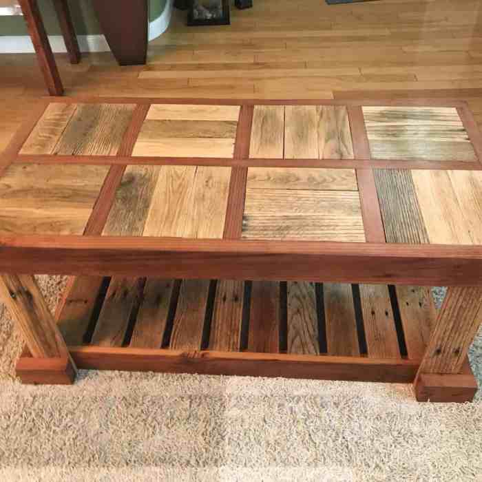 Reclaimed Pallet Wood Coffee Table • 1001 Pallets Reclaimed Pallet Wood Coffee Table • 1001 Pallets