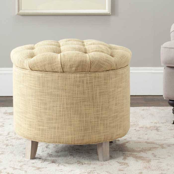 Tufted Leather Upholstered Ottoman For Sale at 1stDibs Tufted Leather Upholstered Ottoman For Sale at 1stDibs