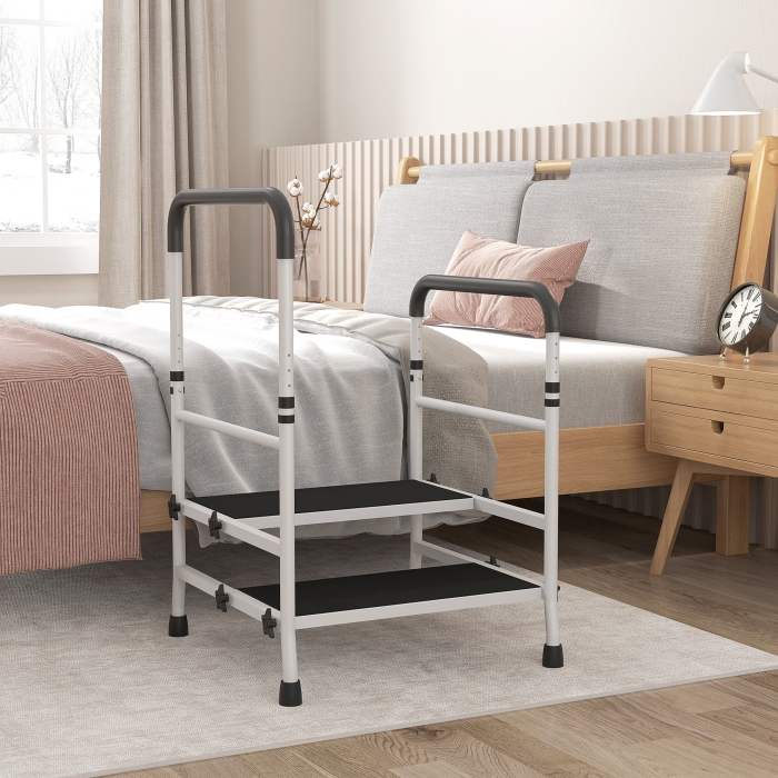 Upholstered step stool furniture with drawer