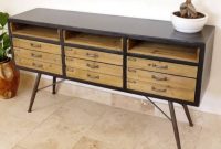Industrial spool sideboard console furniture